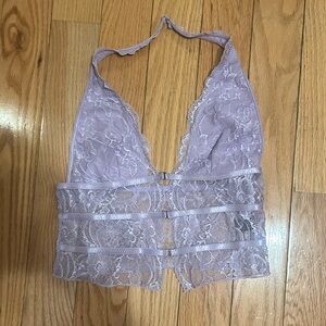 Lacy purple halter